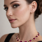 Bochic “Capri” Vintage Ruby, Peridot & White Topaz Convertible Necklace in 18K Gold & Silver