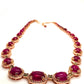 Bochic “Capri” Vintage Ruby, Peridot & White Topaz Convertible Necklace in 18K Gold & Silver