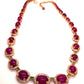 Bochic “Capri” Vintage Ruby, Peridot & White Topaz Convertible Necklace in 18K Gold & Silver