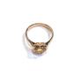 Bochic “Capri” Olive Green Amethyst Heart Shape Ring Set In 18K Gold & Silver