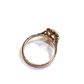 Bochic “Capri” Olive Green Amethyst Heart Shape Ring Set In 18K Gold & Silver