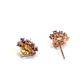 Bochic “Orient” Lemon Topaz Trillions & Amethyst Earrings Set 18K Gold & Silver
