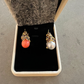 Bochic “Capri” Aquamarine & Sapphire, Pearl Earrings Set In 18K Gold & Silver
