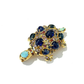Bochic “Orient” Retro Multi Sapphires & Opal Brooch Set in 18k Gold & Silver