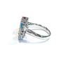 Bochic “Orient” Ruby, Appetite, & Topaz Cocktail Ring Set In 18K Gold & Silver