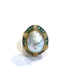 Bochic “Orient” Emerald, Topaz & Pearl Cocktail Ring Set In 18K Gold & Silver