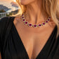 Bochic “Capri” Vintage Ruby, Peridot & White Topaz Convertible Necklace in 18K Gold & Silver