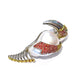 “Orient” Vintage Ruby, Sapphire & White South Sea Pearl Brooch 18K Gold