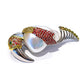 “Orient” Vintage Ruby, Sapphire & White South Sea Pearl Brooch 18K Gold