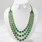 Bochic “Orient” Vintage Classic Italian Diamond & Emerald Necklace 18K Gold & Silver