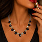 Bochic “Capri” Vintage Blue Sapphire, Tanzanite & White Topaz Drop Necklace Set In 18K Gold & Silver