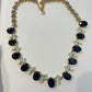 Bochic “Capri” Vintage Blue Sapphire, Tanzanite & White Topaz Drop Necklace Set In 18K Gold & Silver