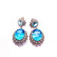 Bochic “Capri” Vintage Blue Topaz & White Topaz Earrings - 18K Gold & Silver