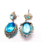 Bochic “Capri” Vintage Blue Topaz & White Topaz Earrings - 18K Gold & Silver