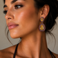 Bochic Capri Vintage Ruby and Citrine Earrings, 20ct Set in 18K Gold & Silver