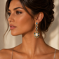 Bochic “Capri” Vintage Blue London Topaz & White Opal Earrings - 18K Gold & Silver