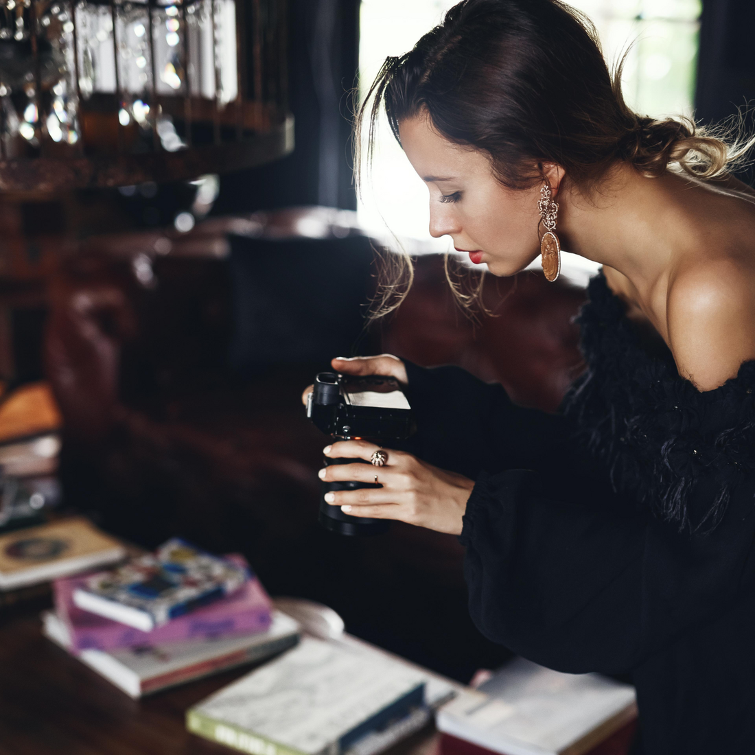 Bochic “Orient” Vintage Emerald, Ruby & Diamond Ring Set In 18K Gold & Silver