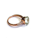 Classic Italian Bochic “Capri” Lemon Topaz Ring Set In 18K Gold & Silver