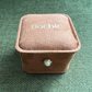 Bochic “Orient” Natural London Topaz Solitaire Ring Set In 18K Gold & Silver