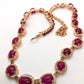 Bochic “Capri” Vintage Ruby, Peridot & White Topaz Convertible Necklace in 18K Gold & Silver