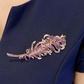 “Orient” Pink Tourmaline & Multi Gem Brooch Set in 18k Gold & Silver