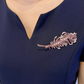 “Orient” Pink Tourmaline & Multi Gem Brooch Set in 18k Gold & Silver
