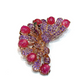 Bochic  “Orient” Sapphire, Amethyst & Ruby Brooch Set In 18K Gold & Silver