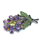 Bochic  “Orient” Sapphire, Amethyst & Tsavorite Brooch Set In 18K Gold & Silver