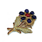 Bochic  “Orient” Sapphire, Ruby & Multi Gem Brooch Set In 18K Gold & Silver