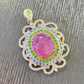 Bochic “Capri” Ruby, Blue Sapphire & Multi Gem Brooch Set In 18K Gold & Silver