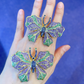 Bochic “Orient”  Multi Natural Sapphire Fancy Candy Gem Butterfly Brooch or Ring