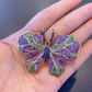 Bochic “Orient”  Multi Natural Sapphire Fancy Candy Gem Butterfly Brooch or Ring