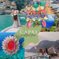 “Capri” Opal & Blue Sapphire Cocktail Ring Set in 18k Gold & Silver