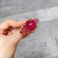 “Orient” Red Ruby & White Topaz Cocktail Ring Set in 22k Gold & Silver
