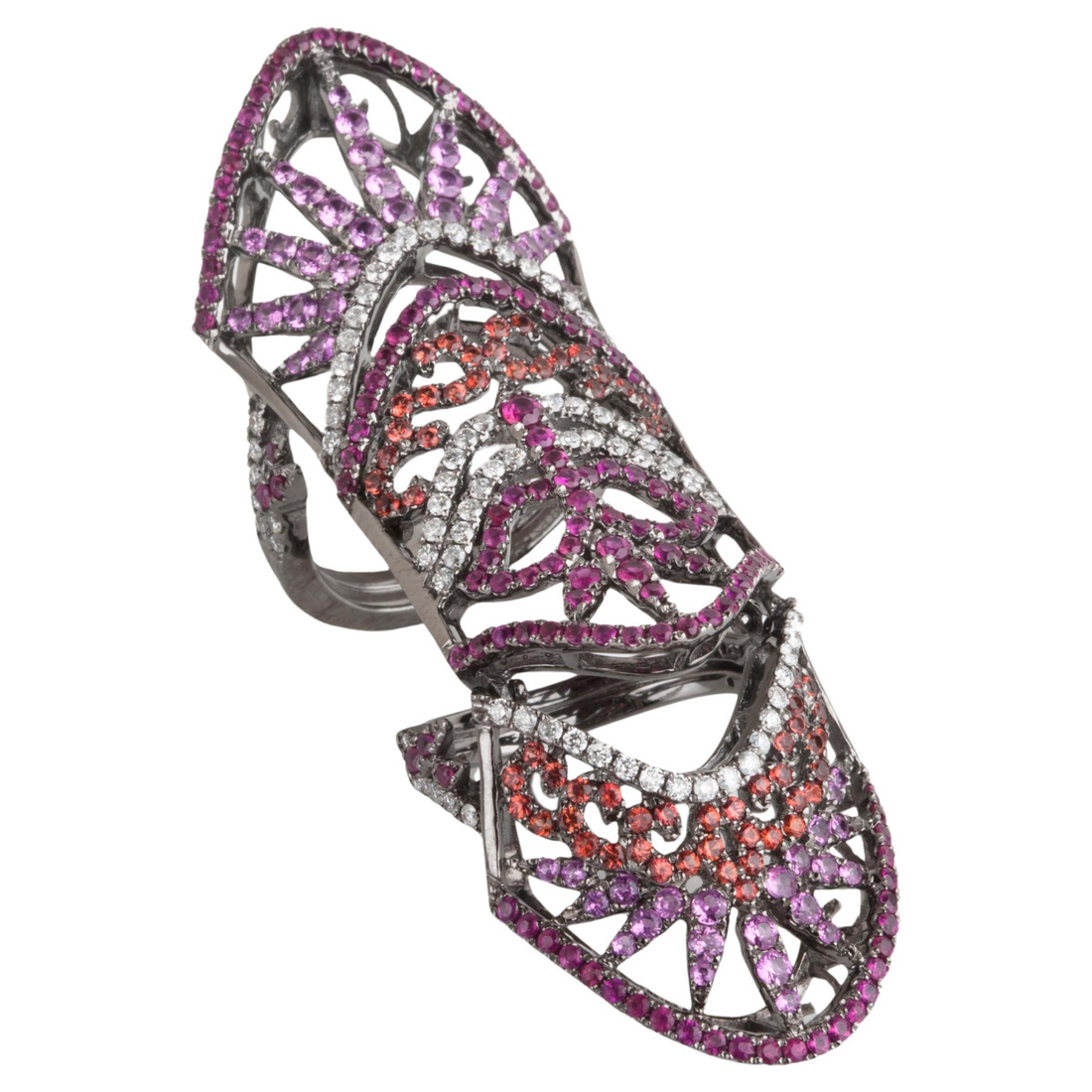 Bochic “Aztec” Long Mask Crown Ring