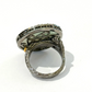 Bochic “Orient” Jade & Multi Gem Ring Set in 18k Gold & Silver Size 7