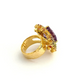 Bochic Candy Cocktail Multi Gem Ring Set in 18k Gold & Silver Size 7