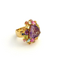 Bochic Candy Cocktail Multi Gem Ring Set in 18k Gold & Silver Size 7