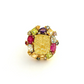 Bochic Candy Cocktail Multi Gem Ring Set in 18k Gold & Silver Size 7