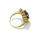 Bochic “Orient” Blue Sapphire, Emerald & Diamond Ring Set in 18k & Silver Size 7