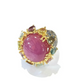 Bochic “Orient” Spark Ruby & Multi Sapphire Ring Set in 18k & Silver Size 7