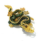 Bochic Dragon “Orient” Multi Sapphires & Tasvorite Brooch Set in 18k Gold & Silver