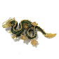 Bochic Dragon “Orient” Multi Sapphires & Tasvorite Brooch Set in 18k Gold & Silver