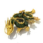 Bochic Dragon “Orient” Multi Sapphires & Tasvorite Brooch Set in 18k Gold & Silver