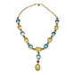 Bochic "Orient" Lemon Quartz , Topaz & Rubies Necklace Set in 18k Gold & Silver