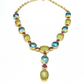 Bochic "Orient" Lemon Quartz , Topaz & Rubies Necklace Set in 18k Gold & Silver