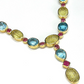Bochic "Orient" Lemon Quartz , Topaz & Rubies Necklace Set in 18k Gold & Silver