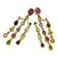 Bochic “Capri” Chandelier Ruby & Multi Gem Earrings Set in 18k Gold & Silver - 2 Pieces