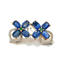 Bochic “Orient” Diamond, Emerald & Tanzanite Stud Earrings Set 18k Gold & Silver - 2 Pieces