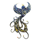 Bochic “Orient” Multi Sapphires & Black Star Brooch Set in 18k Gold & Silver